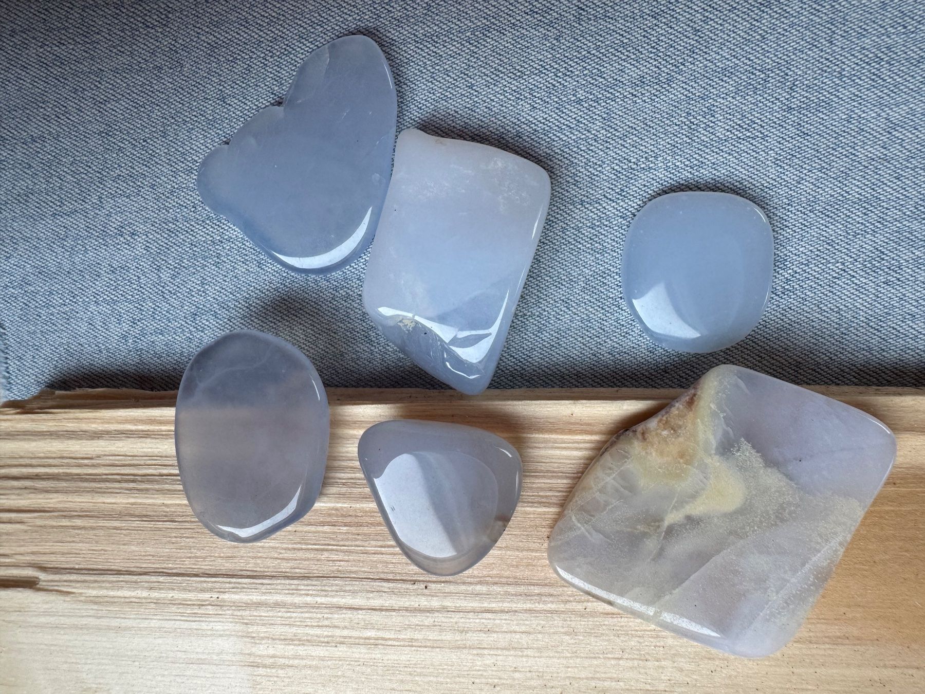 Edelsteine: Calzedon.    Scheiben  top Sammlung.  wunderschön poliert – Neu und originalverpackt aus Leuggern von gemshow 7