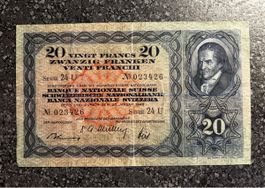 Alte 20.- Note , 1949