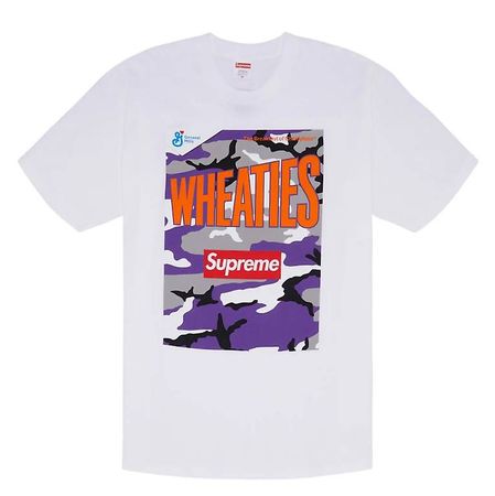 Supreme x Wheaties Box Logo T-Shirt Weiss