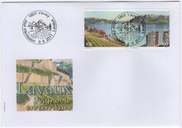 Lavaux Zusammenhängend auf offiziell illustriertem FDC