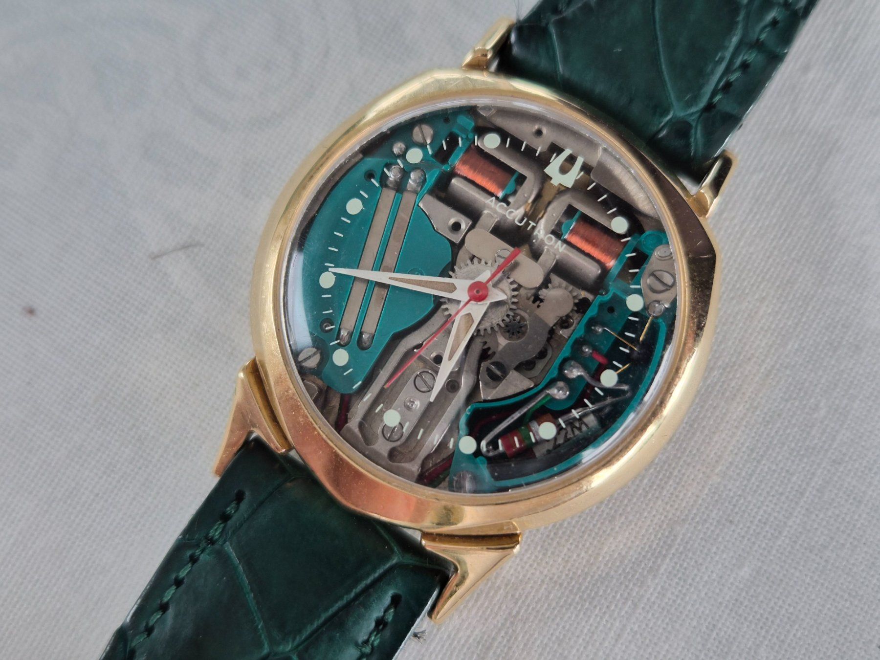 Bulova Montres: Bulova Accutron Spaceview 214 von 1960 ca. – D'occasion à Chabrey par Horology