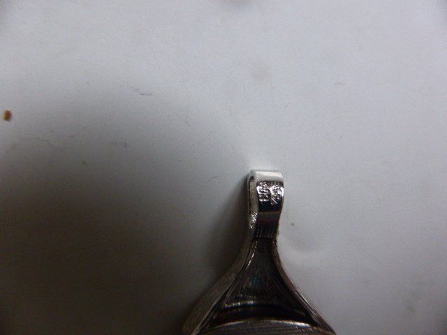 Anhänger: Anhänger,elegant mit braunem Stein,Stempel 800 SP – Gebraucht aus Lausen von liesfisch 2