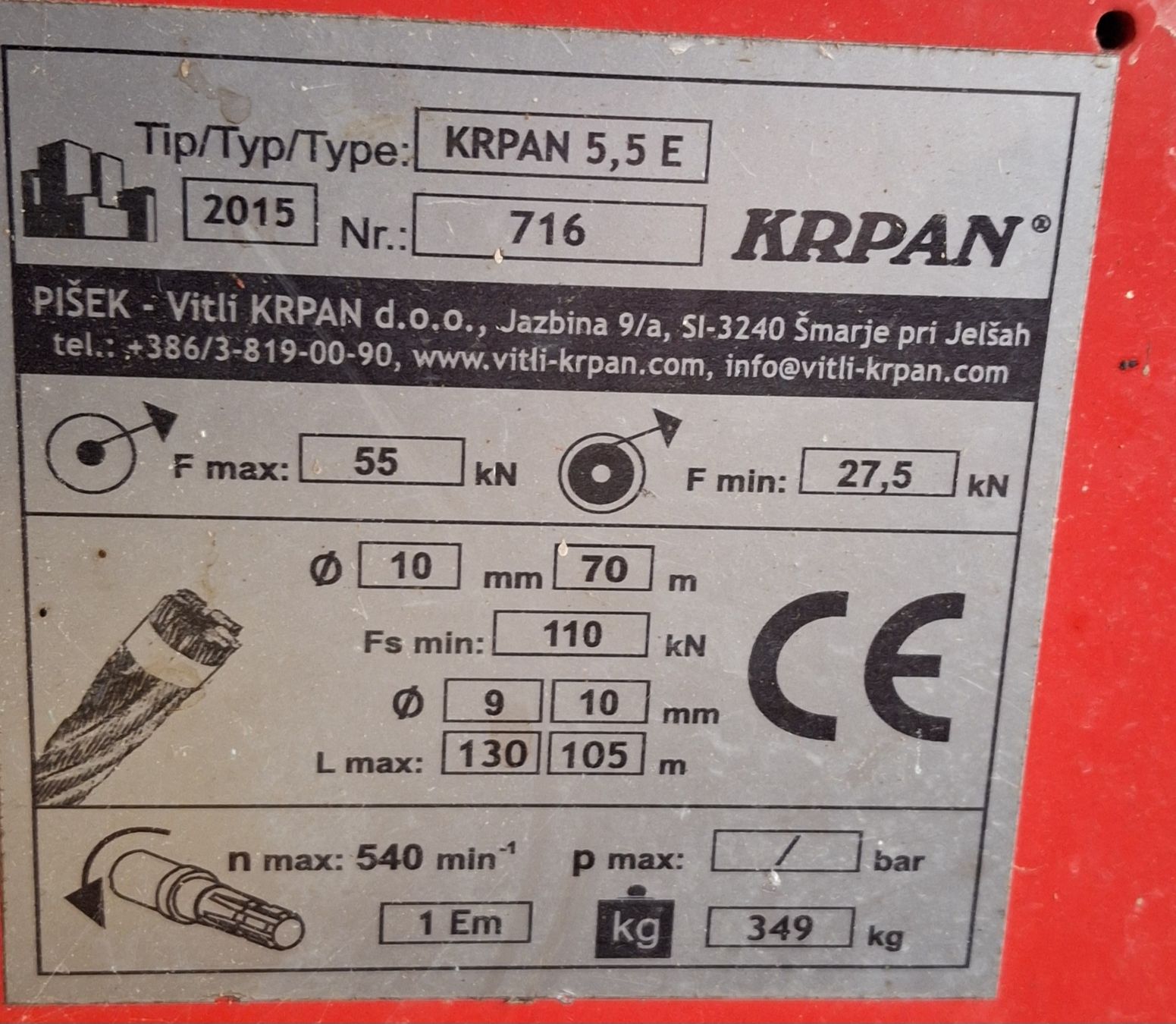 Argani forestali & Pinze posteriori : Seilwinde Krpan 5.5 E zu Verkaufen – Usato da Menznau venduto da Gober-97 4