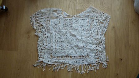Sommerliches Häkeltop, weiss, Grösse M