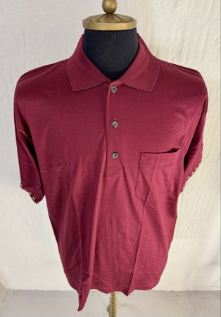 Aigner Poloshirt Gr. XXL Bordeaux Baumwolle Herren Elegant S