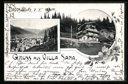 Davos, Gruss aus dem Hotel Villa Sana, O