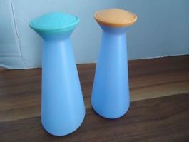 Tupperware Salz- und Pfefferstreuer blau orange türkis