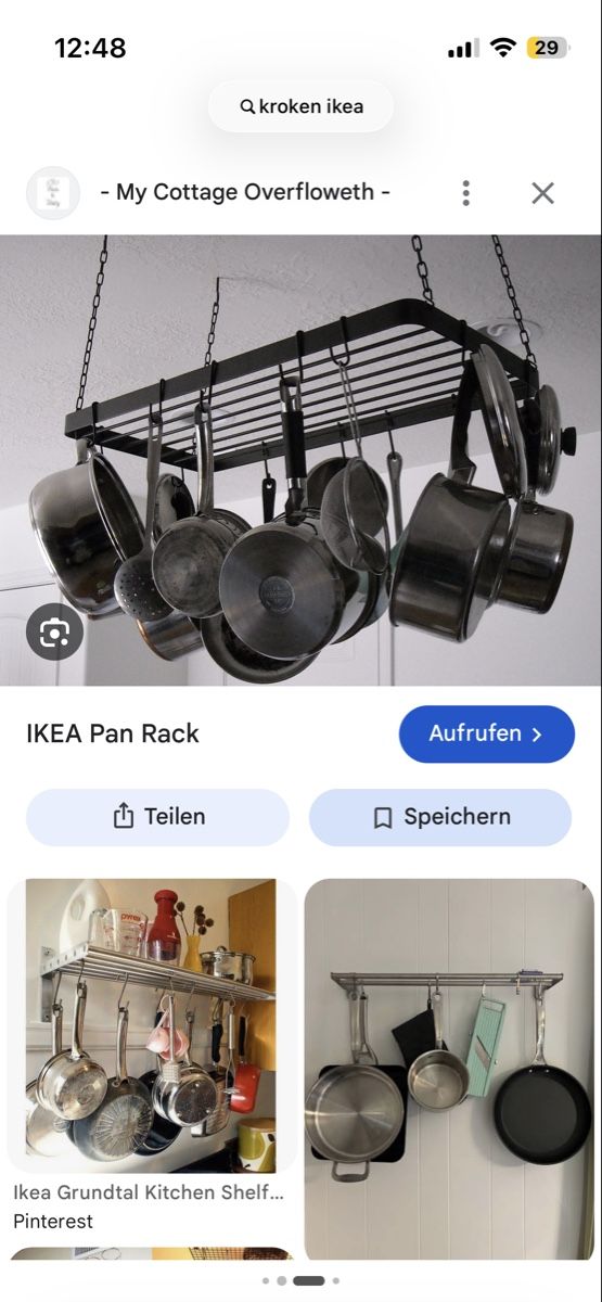 Ikea Scaffali: Kroken Pfannenhalter – Nuovo e nell'imballaggio originale da Uzwil venduto da Terry23