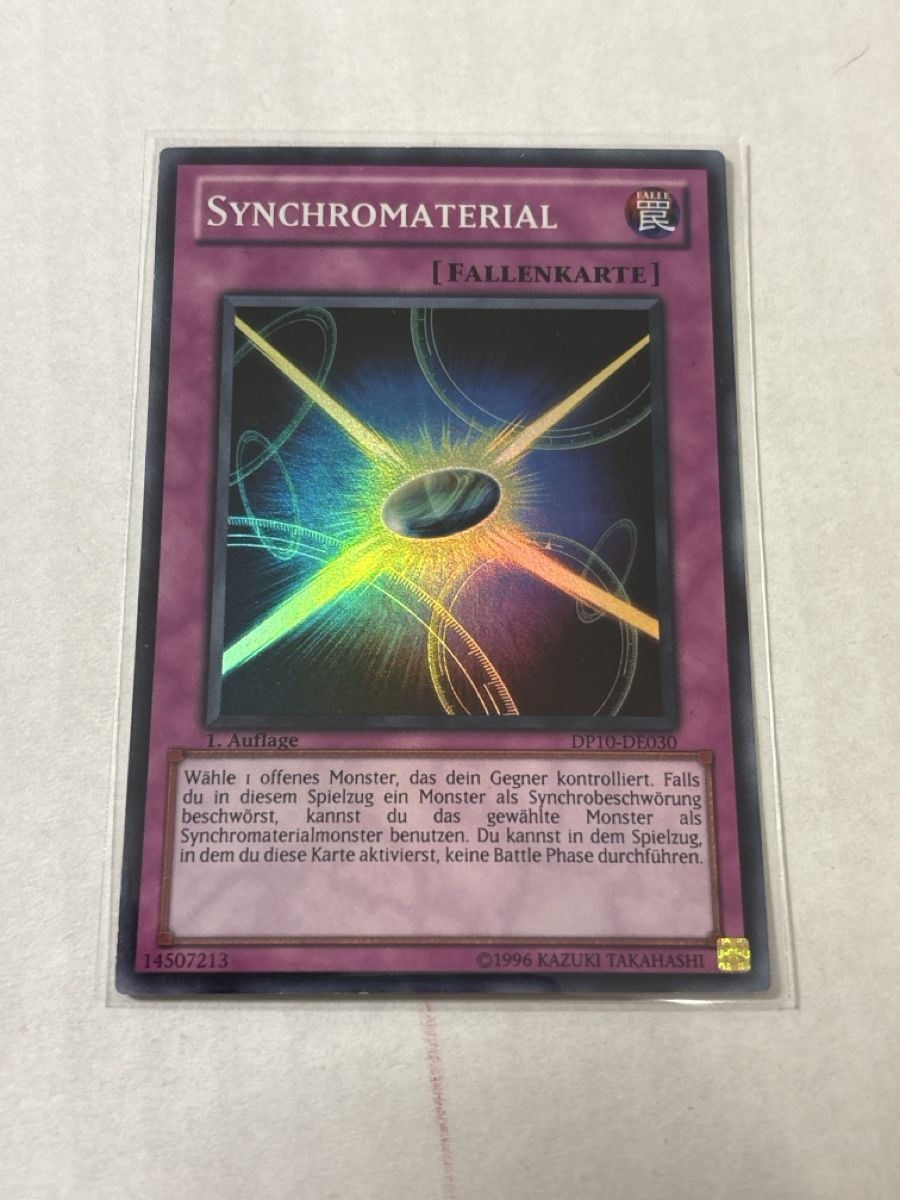 Yugioh Carte collezionabili: Yu-Gi-Oh Synchronmaterial Fallenkarte 1. Auflage – Usato da Speicherschwendi venduto da YugisKartenKammer