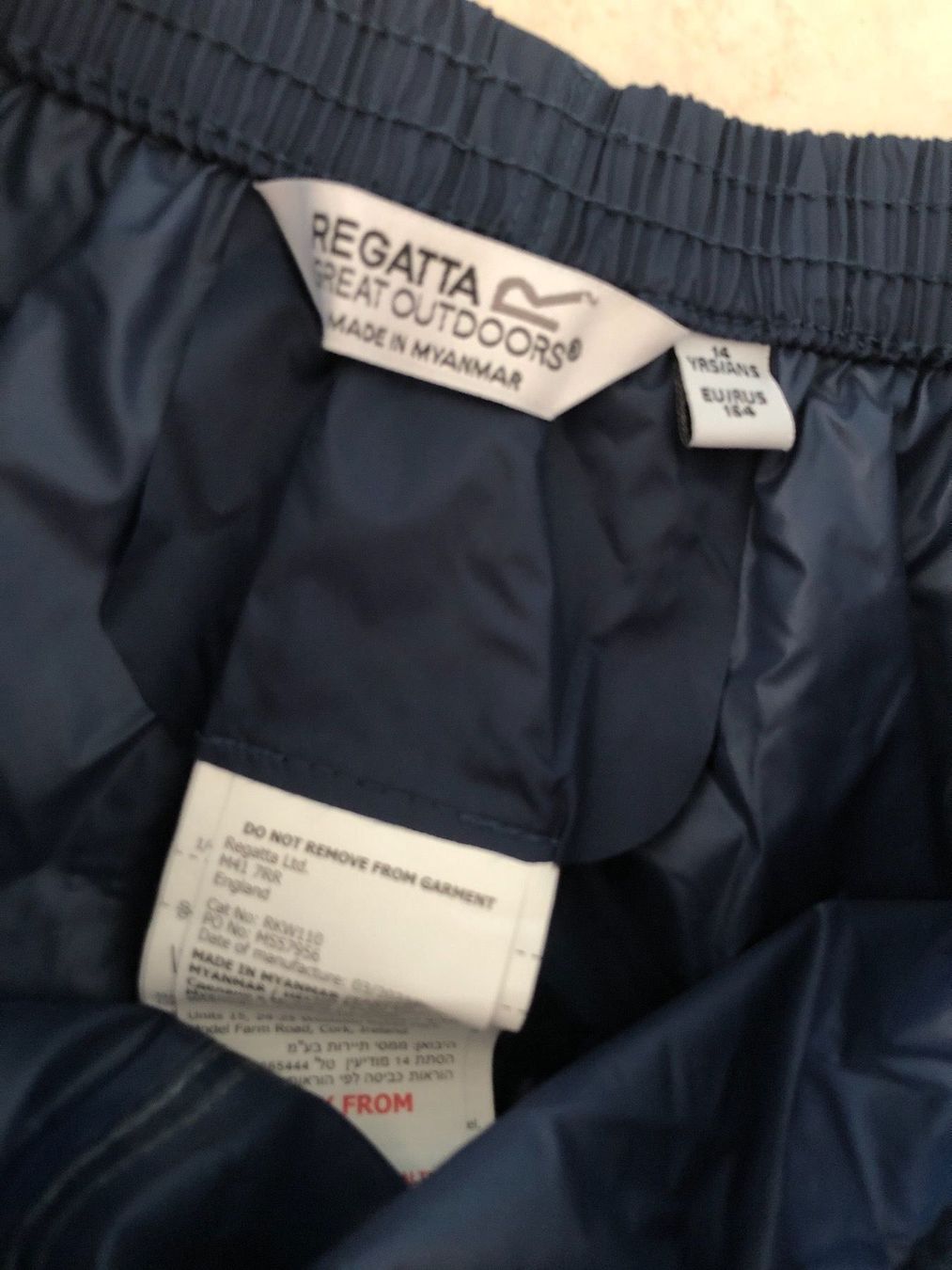 Pantaloni: Neue Regatta Packable Regenhose Gr.128 – Nuovo e nell'imballaggio originale da Obergerlafingen venduto da cabo4 3