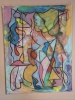 Gemälde " Kontur und Pastell" handmade 50×70