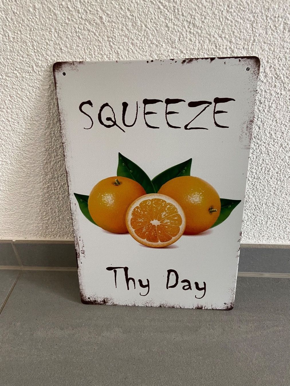 Schilder: SCHILD METALL SQUEEZE ORANGE  / 1 Stück – Neu und originalverpackt aus Seon von Aaargauer01 6
