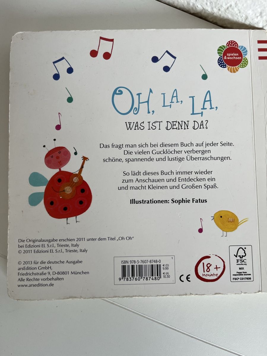 Libri: Kinderbuch "Oh, La, La, Was ist denn da?" Ars Edition – Usato da Bösingen venduto da Mike2058blau 1