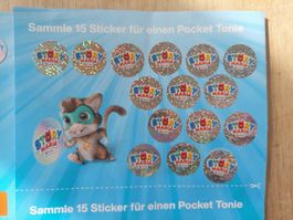 Tonies Story Mania Migros volles Sammelheft mit 15 Stickern