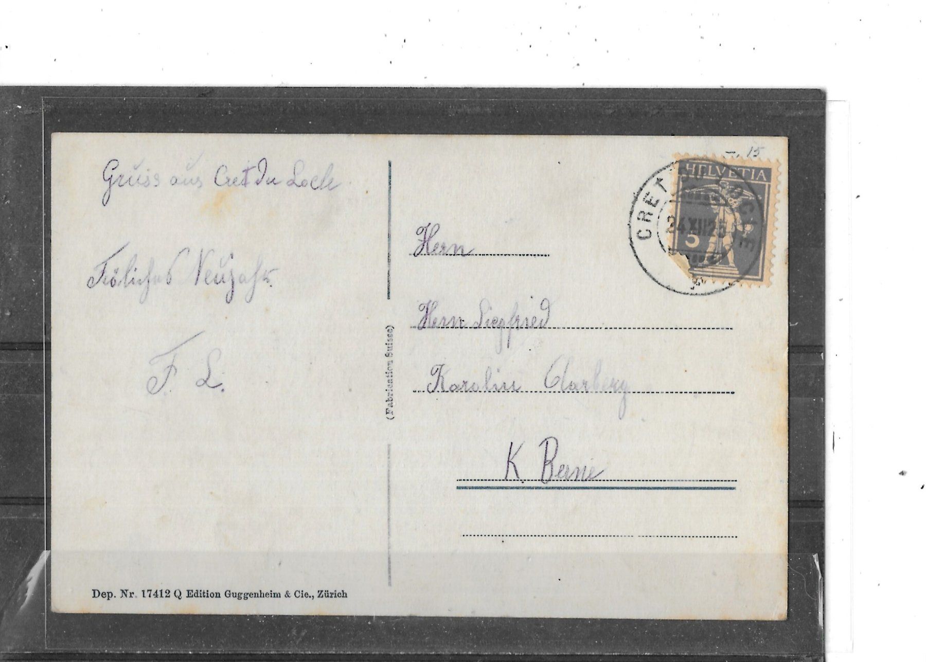 Cartoline postali: NE La Chaux-de-Fonds 1925 – Usato da Schocherswil venduto da Wilare 1