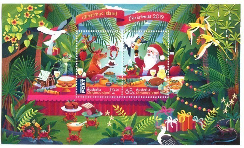 Tutti i francobolli: Block "Weihnachtsmann". Weihnachtsinsel – Nuovo e nell'imballaggio originale da Basel venduto da Butsch5
