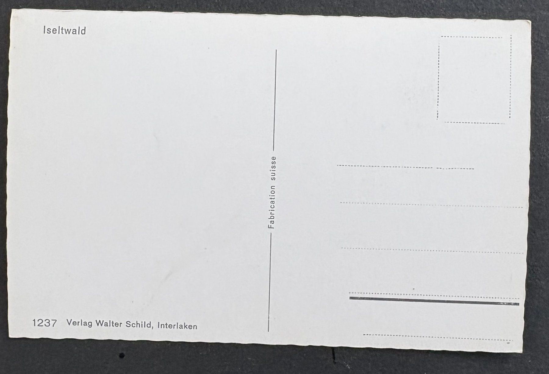 Cartoline postali: ANSICHTSKARTE ISELTWALD – Usato da Ostermundigen venduto da crazy-horse-1840 1