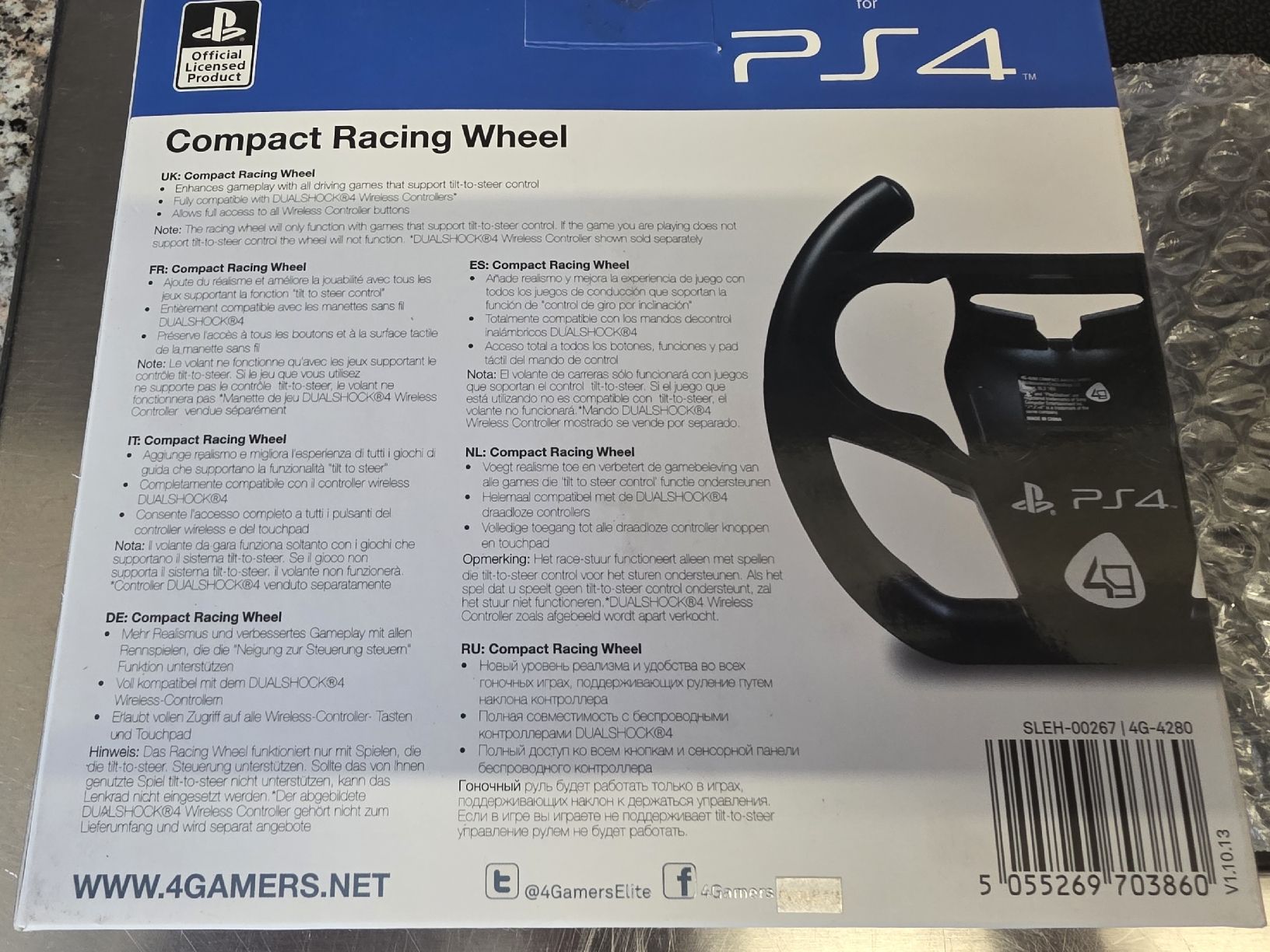 Sony Konsolen: PS4 Lenkrad - Compact Racing Wheel - Top Zustand! – Gebraucht aus Mittelhäusern von krasty02 2