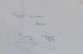 Baby Peggy (1918-2020) Schauspielerin - Autogramm