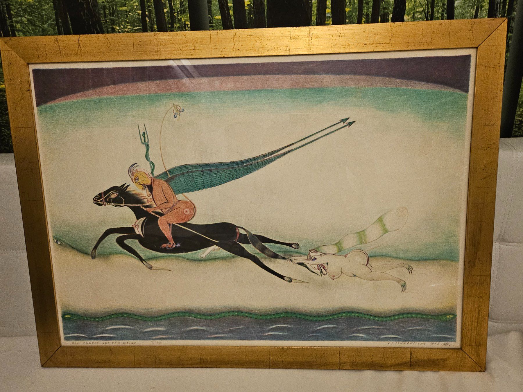 Foto & Immagini: Lithografie, gerahmt, signiert – Usato da Basel venduto da lovedragon