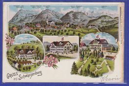 Schwarzenberg LU  :  Litho Ansichtskarte vom  14.7.1904
