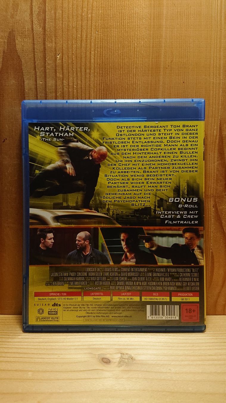 Alle DVDs: BLITZ Blu-Ray Uncut mit Jason Statham – Gebraucht aus Wilderswil von Exebub 1
