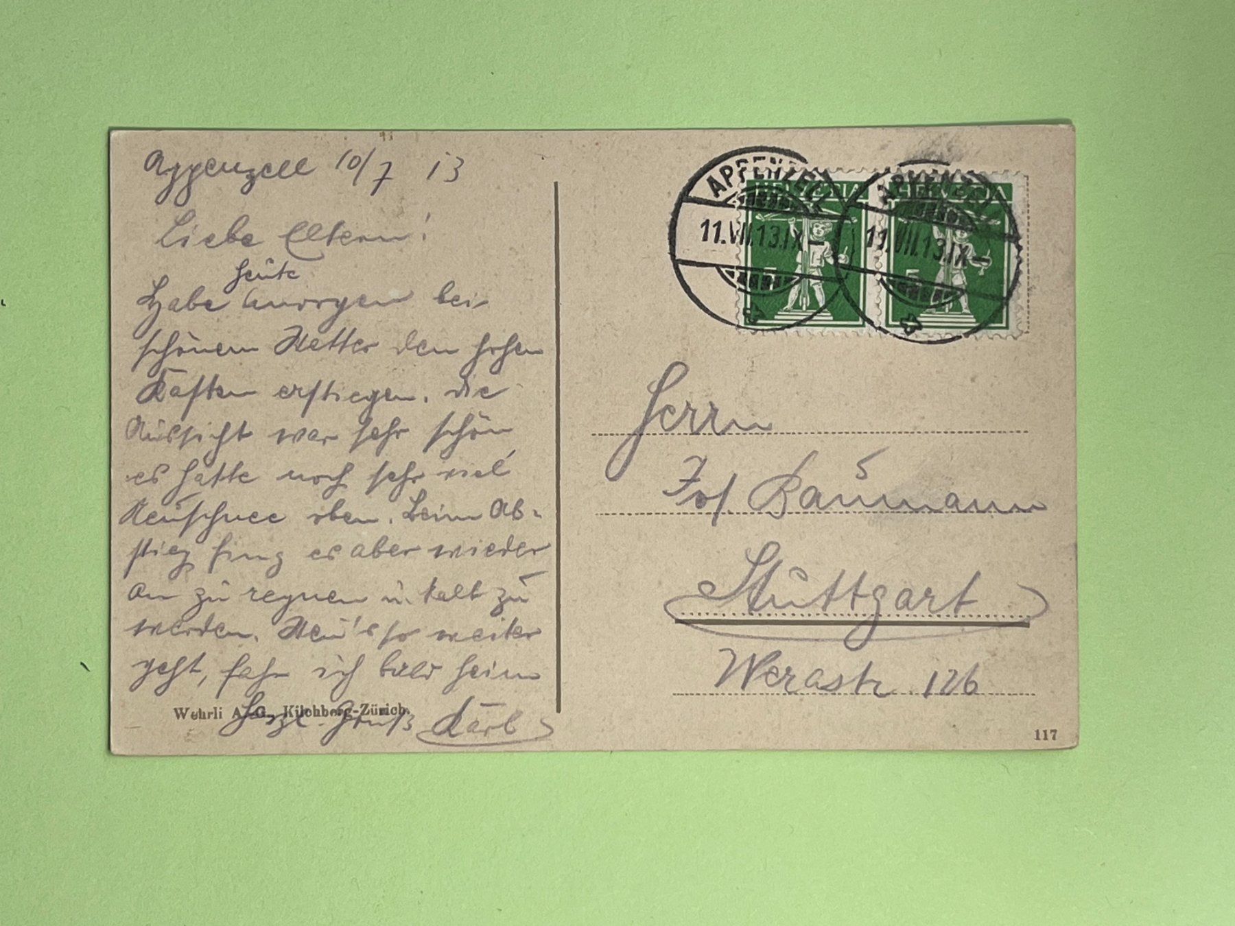 Cartoline postali: Panorama vom Hohen Kasten - Appenzell – Usato da Steg VS venduto da _vinci_ 1