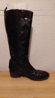 Stiefel, Leder, schwarz, Grösse 38