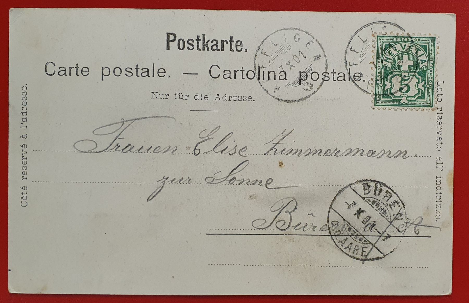 Ansichtskarten: Gruss aus Fraubrunnen 1901 – Gebraucht aus Kreuzlingen von Rschweiz1 1