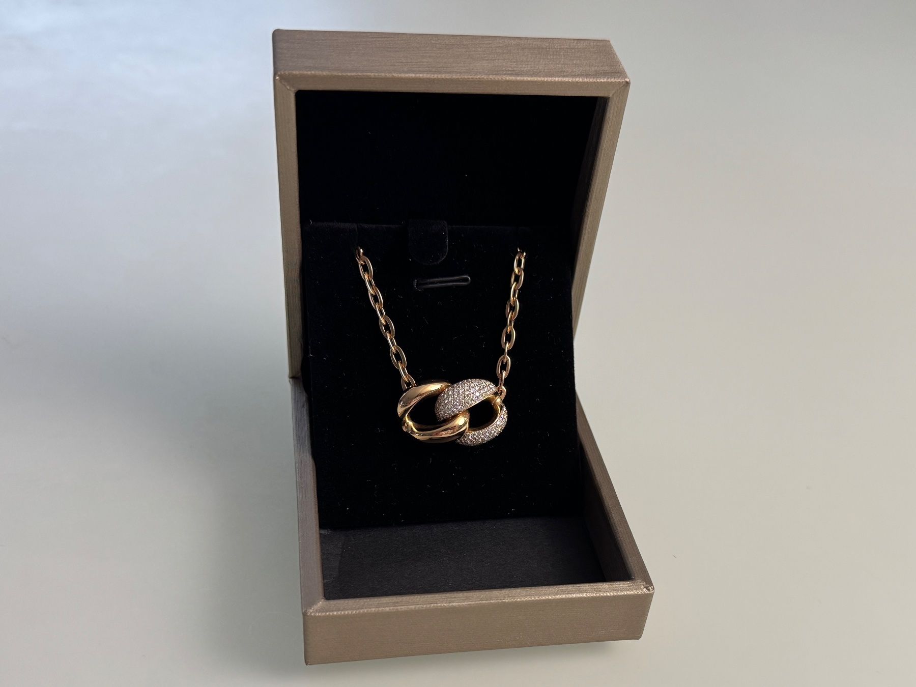 Messika Catenine: Collier Messika "Link" Grand modèle - Or rose et diamants. – Nuovo (secondo la descrizione) da Geneve venduto da iBest 8