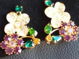 Vintage TOP Qualität Strass Ohrclips