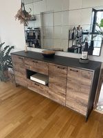 Modernes Sideboard Holzoptik & Dunkelgrau