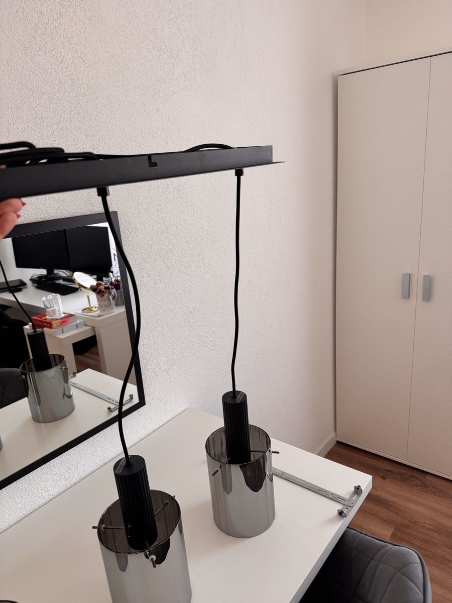 Livique Lampadari & plafoniere: Hängeleuchte 4-flammig Glas Schwarz – Nuovo (secondo la descrizione) da Kreuzlingen venduto da didi.20 5