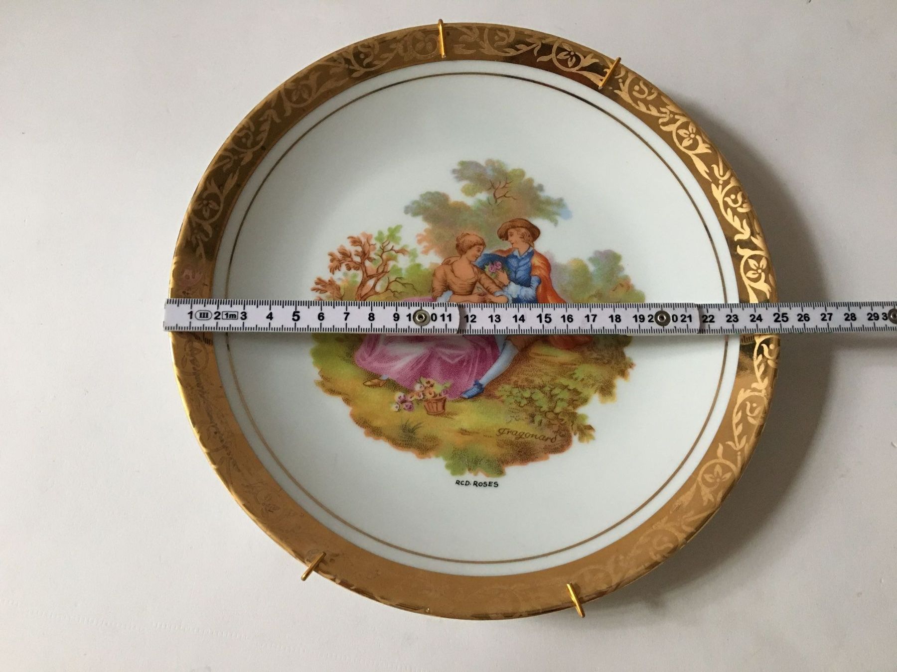 Teller: Sammelteller Fragonard " RCD-Roses" Goldrand – Gebraucht aus Olten von ELHANDEL 4