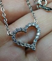 Collier argent diamants de moissanite de 0,32 ct certifié
