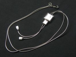 Schlangen Kette Silber 925 Anhänger Perlmutt/ 43cm / 6.8g