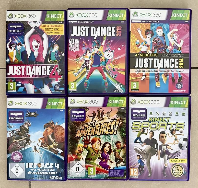 Microsoft Konsolen: Xbox 360 Bundle - Kinect + Controller + 6 Spiele – Gebraucht aus Triengen von chanti99 3