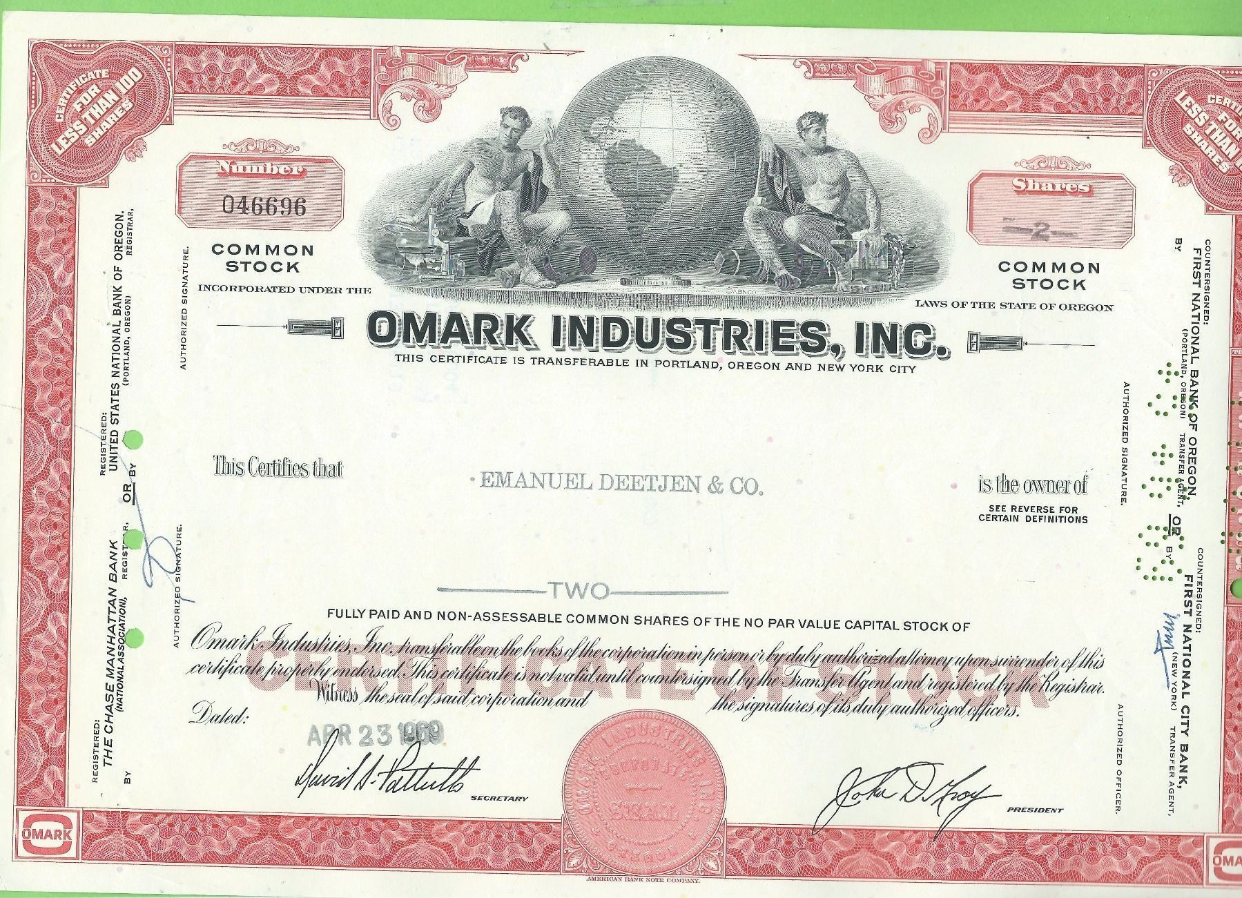 Tutti le monete: Omark Industries Inc., 1969 – Usato da Zürich venduto da t24_de