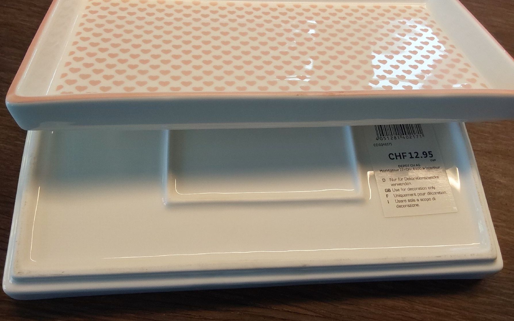 Interio Servierplatten: 2 Stück Platten interio rosa Herzen neu – Neu und originalverpackt aus Köniz von scopello12 3