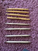 Lot 8x Caran d'Ache Kugelschreiber versilbert / vergoldet