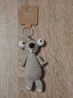 Schlüsselanhänger handgemacht beige Sid aus Ice Age 