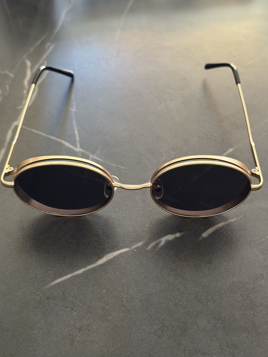 Occhiali & Lenti: Runde Sonnenbrille Mattgold Schwarz – Nuovo (secondo la descrizione) da Zürich venduto da ElissZurich 3