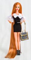 Barbie Puppe wunderschöne lange rote Haare Reroot OOAK