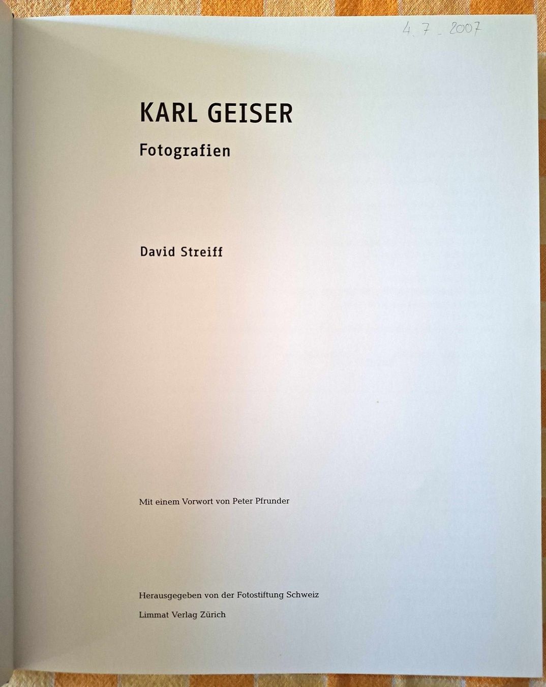 Libri: KARL GEISER Fotografien – Usato da Seuzach venduto da wie_c66v 1