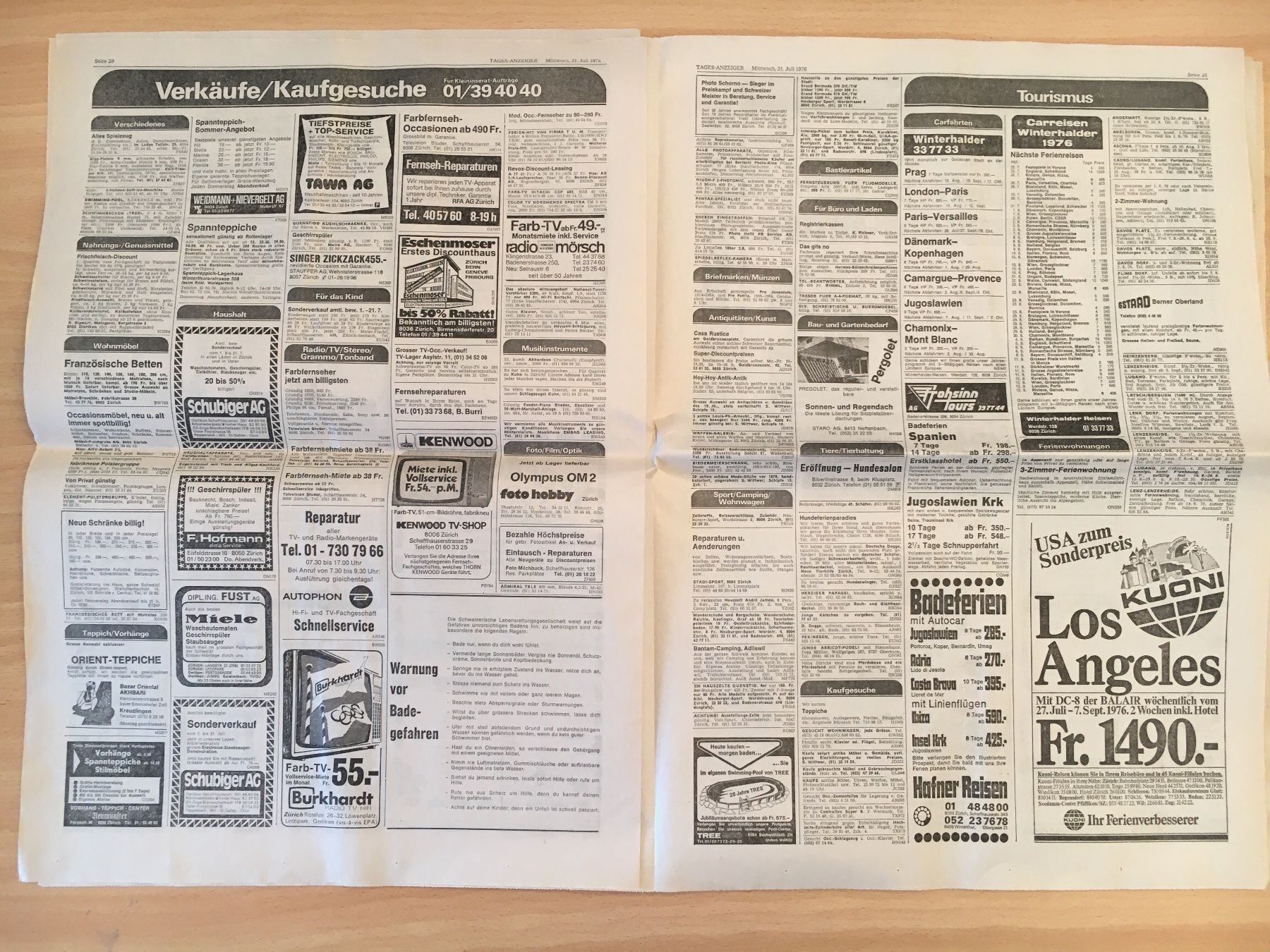Zeitschriften & Magazine: Tagesanzeiger vom 21. Juli 1976 – Gebraucht aus Luzern von Jiggy_8898 5