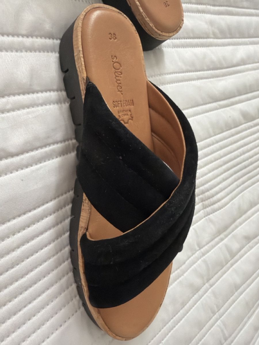 S.Oliver Scarpe da donna: s.Oliver Sandalen schwarz Grösse 38 – Usato da Riehen venduto da fee999 2