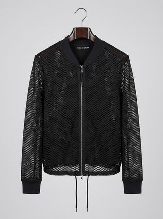 MARC CAIN Sports Mesh-Jacke/ Bomberjacke Schwarz -Gr.N4 (40)