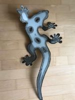 grosser Gecko, Salamander, Echse Metall, 64cm Wanddekoration