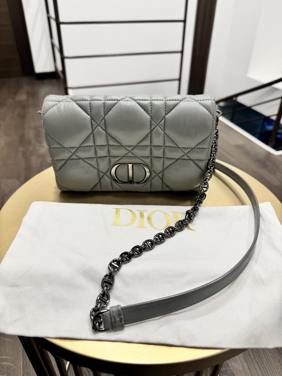 Borse da donna: Authentic Christian Dior Bag - Grey Quilted Leather – Usato da Thonex venduto da Lux_brands01