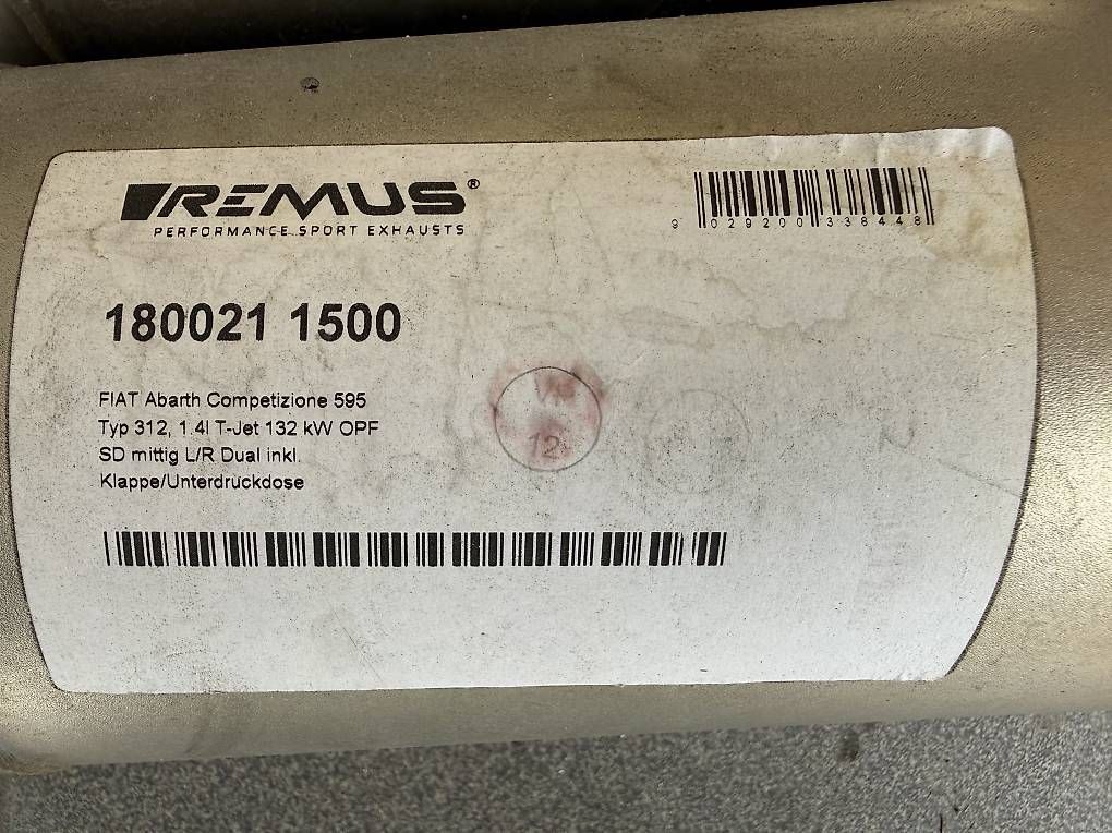 Sistemi di scarico: Remus Fiat 500 Abarth – Usato da Granges-Paccot venduto da Fafa139 2